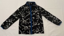Oshkosh Boy  s Dinosaur Blue Black Fleece Zip Sweater Size 7