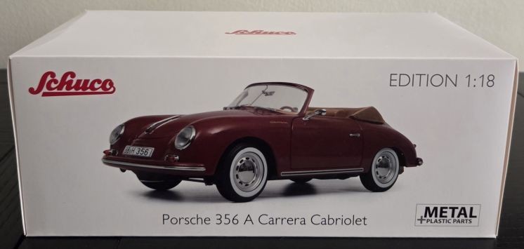 Porsche 356 a Carrera Cabriolet Ruby Red 1/18 Schuco 450031600 for