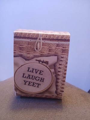 Deck Box Live Laugh Yeet Legion Premium Supplies Deck Box Wicker Basket Print