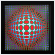 Victor Vasarely- Heliogravure Print "Untitled"