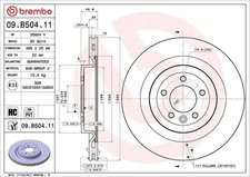 Brake Disc LAND ROVER DISCOVERY V 2.0 Si4 09.B504.11