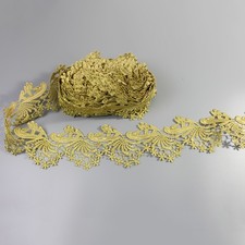Dentelle Dorée 10 Yards Vintage Brodée Applique Pour Couture DIY Décor
