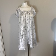 Oscar De La Renta white and baby blue polkadot off the shoulder babydoll Size M