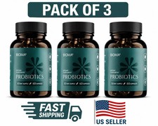 3 Pack BIOMA Probiotics Digestive Health Gut Support for Men  Women 180 Caps