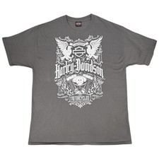 Harley-Davidson Motorcycles Gray Men's 2XL Graphic T-Shirt Myrtle Beach SC Biker