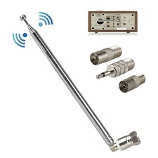 Teleskop Antenne Ersatz F Radio FM AM Auto Stecker DAB UKW  Audio 74cm