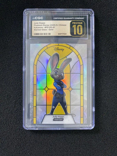 2025 Kakawow Phantom Disney Stained Glass Judy Hopps 10/10 CGC Prestine 10 TN39