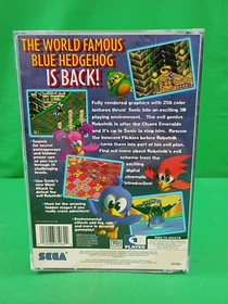 Sonic 3D Blast (Sega Saturn, 1996) Complete CIB Manual & Reg Card - Broken Hinge