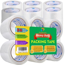 "36 Rolls Packing Tape 1.88""x65yd Heavy Duty Box Shipping Moving 2 Mil"
