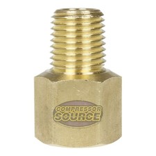 1/4" x 1/4" Female NPTF x Male NPTF Solid Brass Extension Adapter Pipe Fitting