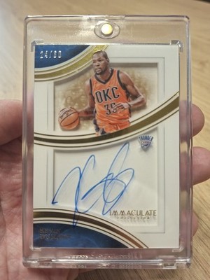 Kevin Durant Panini Immaculate 2015/16 Shadow Box On Card Autograph 24/60