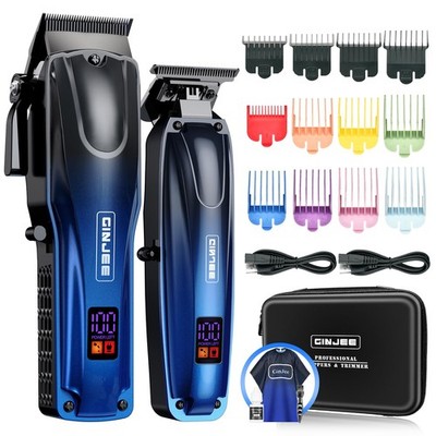 GinJee Professional Hair Clippers for Men Cordless  Corded - Rechargeable Bar...