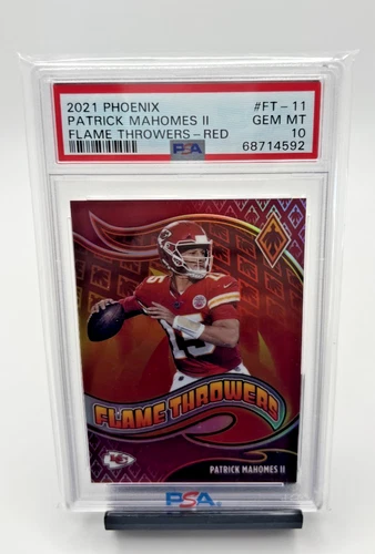 2021 Panini Phoenix - Flame Throwers Patrick Mahomes II #FT-11 Red /199 PSA 10