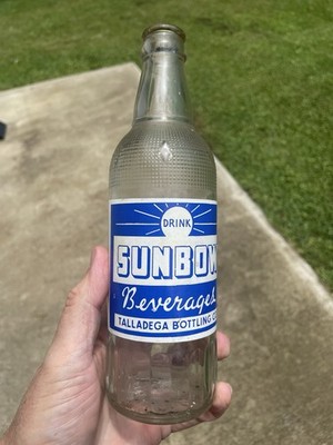 Sunbow Beverage Soda Bottle Talladega Bottling Co Talladega Alabama