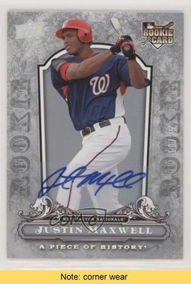 2008 A Piece of History Rookie Silver 10/25 Justin Maxwell #150 Auto RC READ 0k0