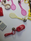 Vintage RETRO 80's Plastic Bell Clip On CHARMs Lot of 8 — photo 3