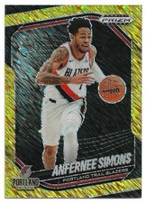 Anfernee Simons /10 2024-25 Panini Prizm Black Gold Shimmer #60
