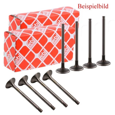FEBI BILSTEIN 4x Einlassventil 4 Auslassventil Satz für Peugeot 206 Schrägheck - Bild 1 von 3