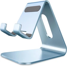 CreaDream Cell Phone Stand, Cradle, Holder, Aluminum Desktop Sierra Blue 
