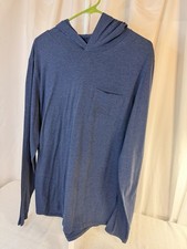 Vineyard Vines Men s L Blue Edgartown Hooded Long Sleeve Solid Knit T-Shirt