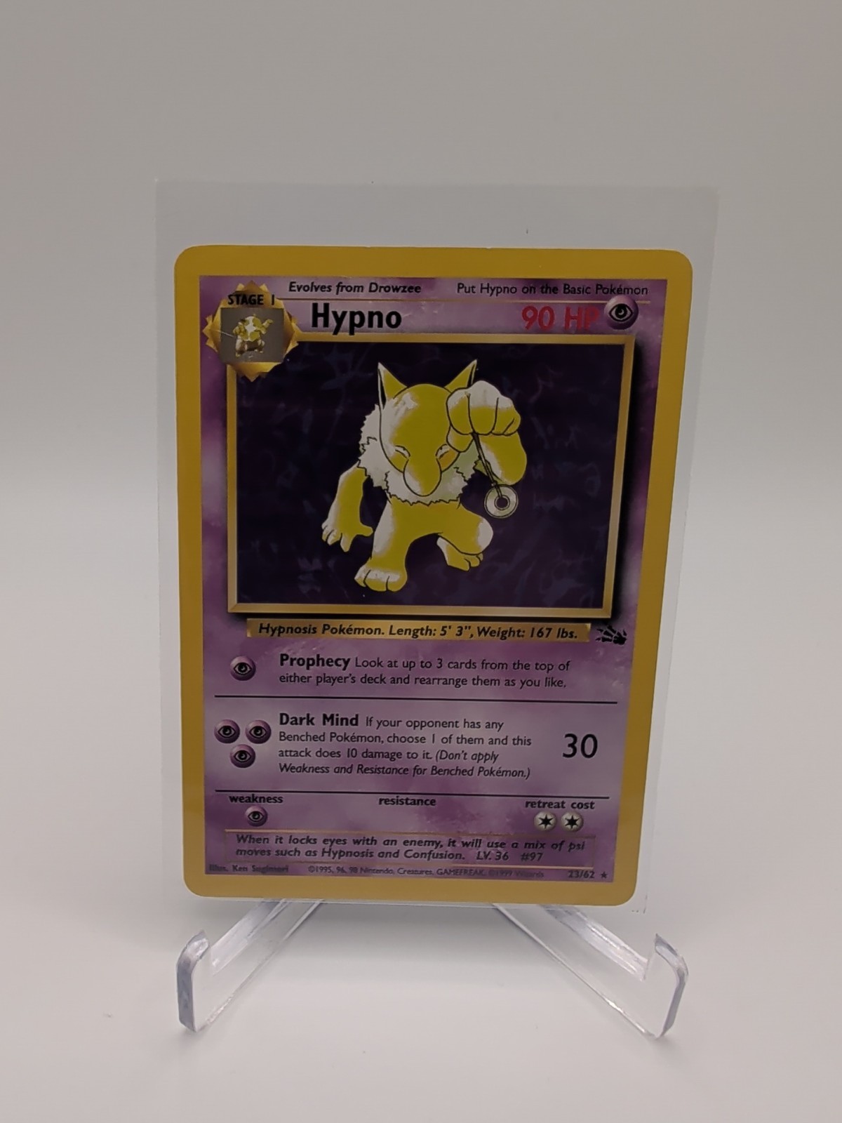 Hypno Non Holo 23/62 Fossil Pokemon Card