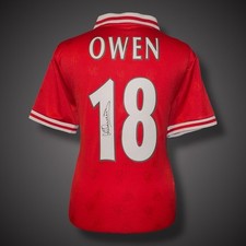 Michael Owen Hand Signed Liverpool Football Shirt With COA £225