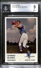 1961 Fleer George Blanda #166, BVG 9 Mint Subs 9, 9, 9, 9