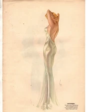 1943 Varga Girl Calendar Page for November - Original