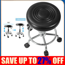 Swivel Adjustable Height Stool Black 360° Chair Office Round Desk PC Stool UK