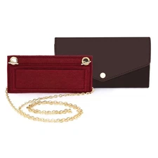 DUYP Crossbody Kit for Long Wallet (Sarah, Emilie) Felt Insert +Brass Oval Chain