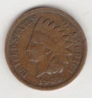 1909 Indian Head Cent 1c Penny, Very Good , Exact Coin Shown