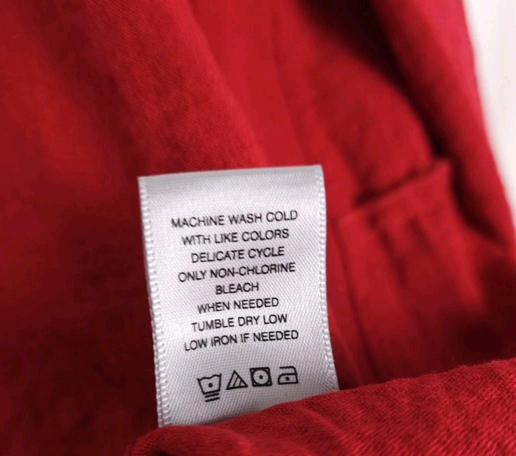 John Mark Size Small Solid Red Ruffle 3/4 Roll Ta… - image 8