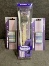 TWEEZERMAN PEDICURE KIT CALLUS SHAVER 50 BLADES RASP FILE DIGIT TOE SEPARATORS