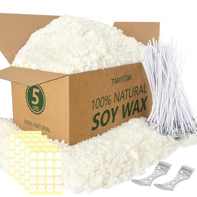 Soy Candle Wax for Candle Making Natural Soy Wax Flakes DIY Bulk 5 Lbs Bag