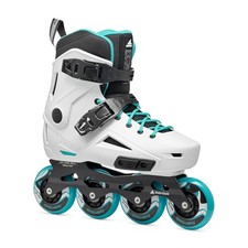 Rollerblade Lightning Women's Urban Inline Skate, White and Aqua White/Aqua 7