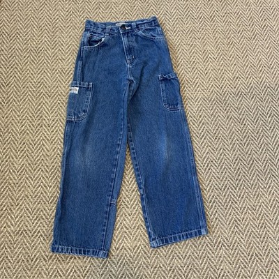 Carter's Boys Watch the Wear Denim Jeans Blue Carpenter sz 7/8 Vintage