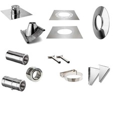 Schiedel ICS Zubehör Teile doppelwandig Edelstahl Schornstein Halter isoliert