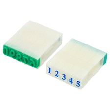 Detachable Number Stamp Plastic 7mm 9 Digit Font Size 4 Numeral 0-9 Set