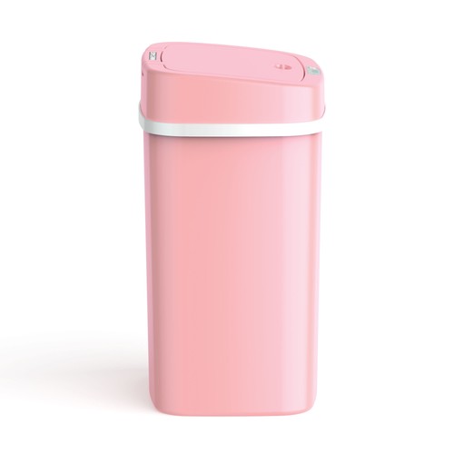 3 Gallon Motion Sensor Bathroom Trash Can, Hands-Free Soft-Close Lid, Pink - Picture 5 of 12
