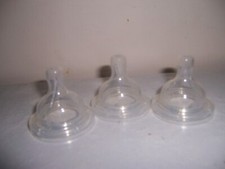 Avent size 1 baby bottles nipples lot of 3 nipples white box
