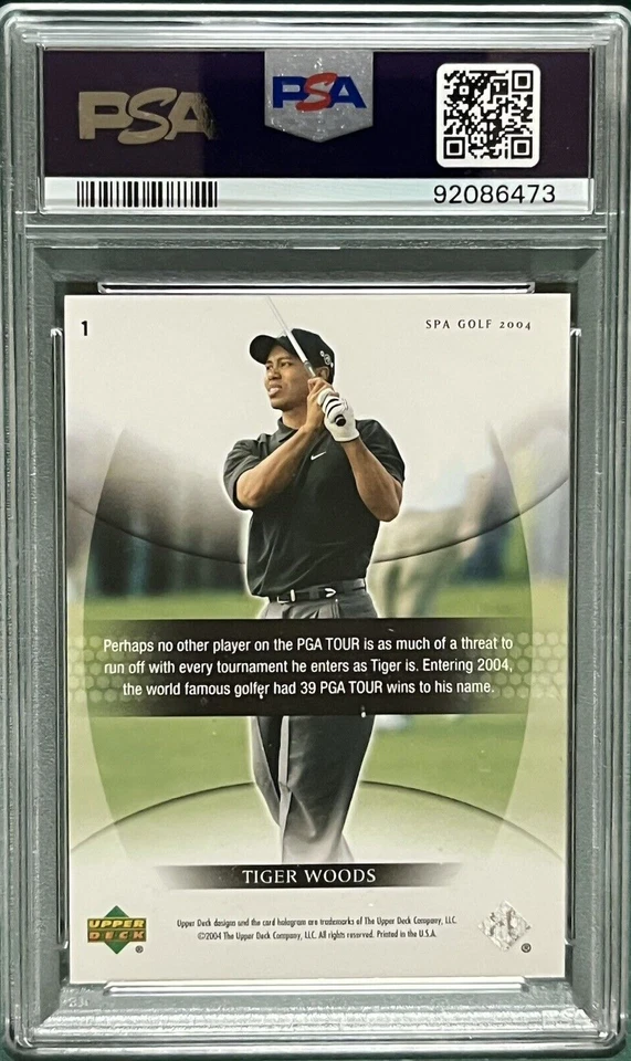 2004 SP Authentic Golf TIGER WOODS #1 2022 HOF PERFECT PSA 10 GEM MINT ! - Image 2 of 2