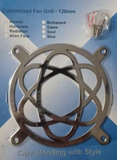 Mitron Aluminum Atomic Fan Grill 120mm - Polished Aluminum