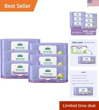 6-Pack Bamboo Baby Wipes   Sensitive Skin Solution, Organic  Chlorine-Free