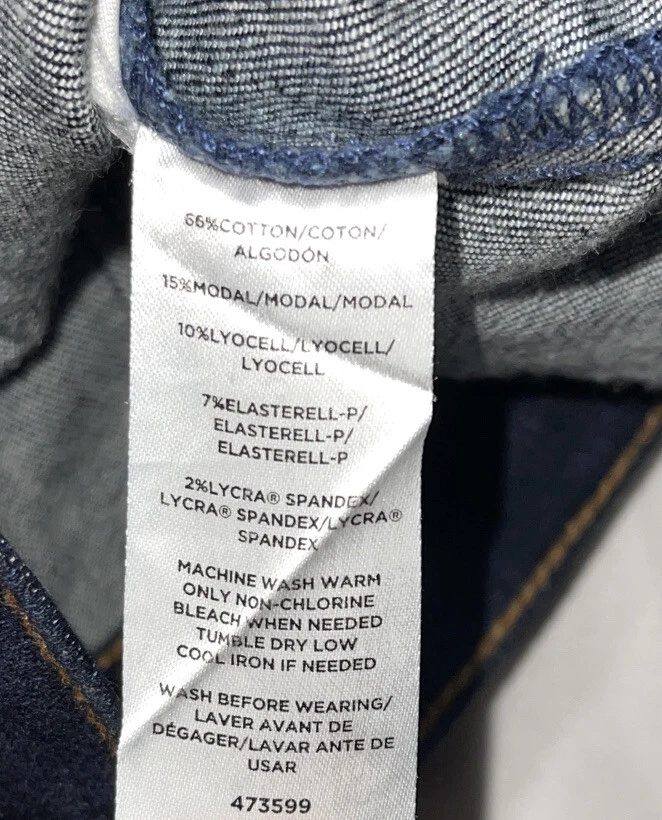 De segunda mano - Falda de mezclilla elástica línea A de Ann Taylor para mujer (talla 6) Foto 4 de 4