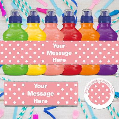 Tupfen personalisiert Obst Shoot Aufkleber Etiketten Kit Katze Geburtstag Party pink