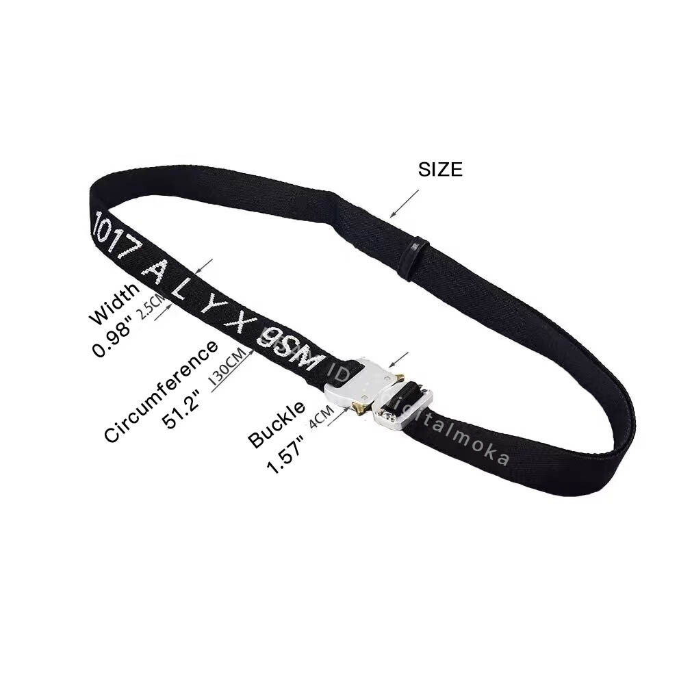ALYX ベルト Black Silver 1017 ALYX 9SM Nylon Canvas Safety Buckle Belt Metal