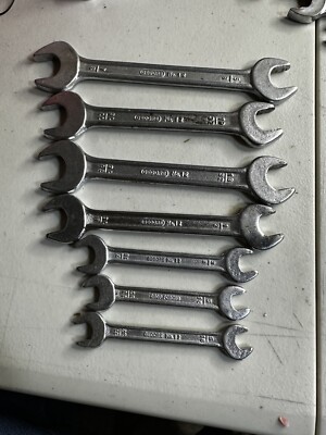 7 Pc Gedore SAE Open End No. 12 Wrench Set India Drop Forged