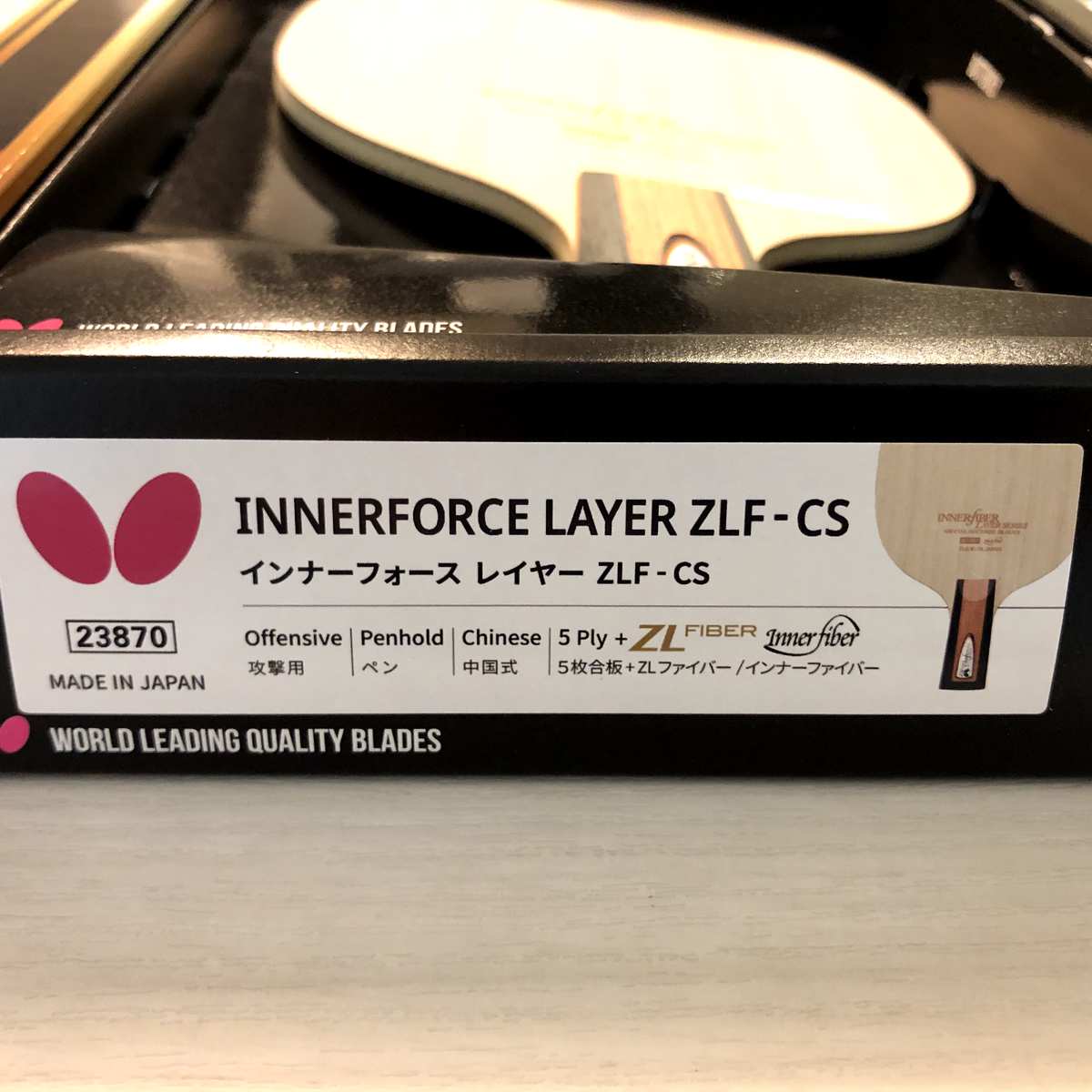 Butterfly Innerforce Layer ZLF CS/Chinese 23870 87.12 g Table