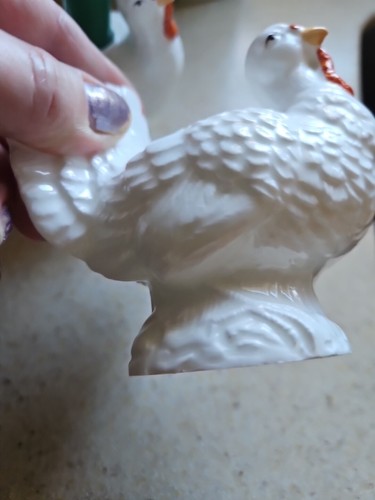 VINTAGE WEISS KERAMIK TÜRKEI KEGEL KERZENHALTER 2er Set THANKSGIVING HERBST DEKOR - Bild 9 von 11