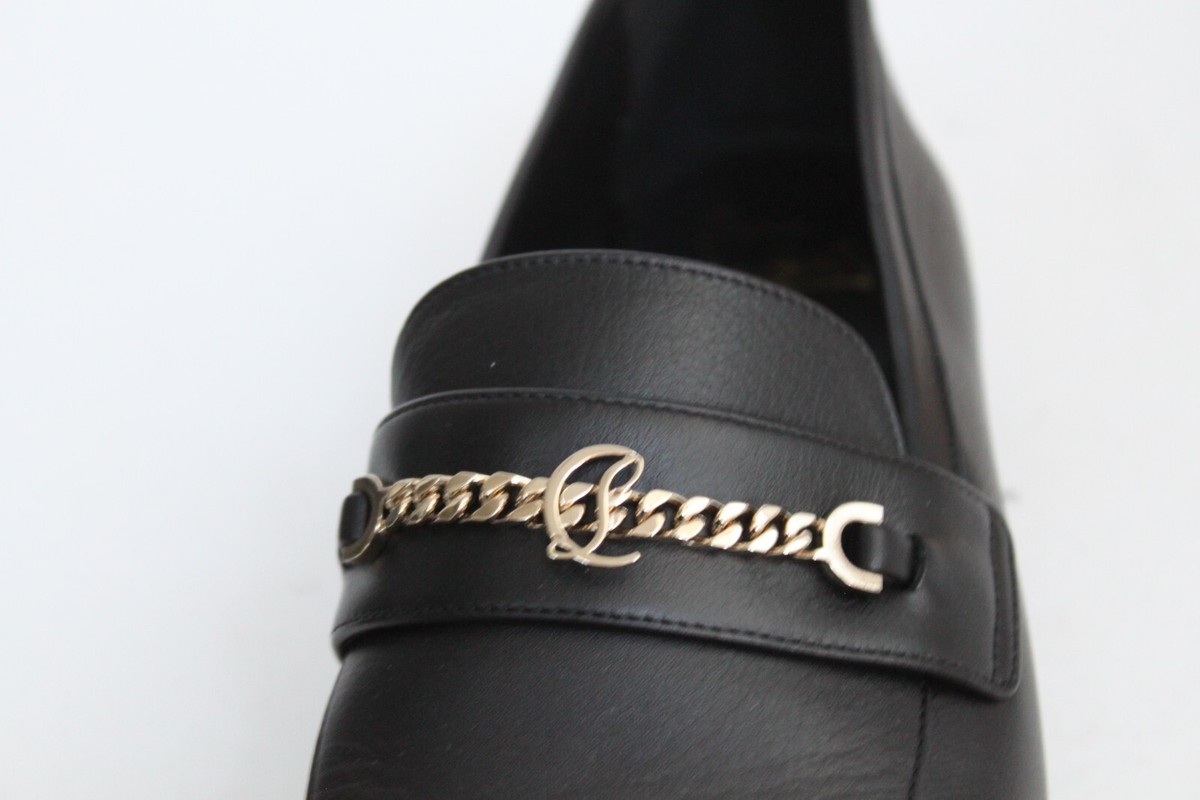 【亜遊】希少✨クリスチャンルブタン MJ Moc ローファー ロゴチェーン sz 7.5 / 38 Christian Louboutin MJ Moc Black Monogram Chain